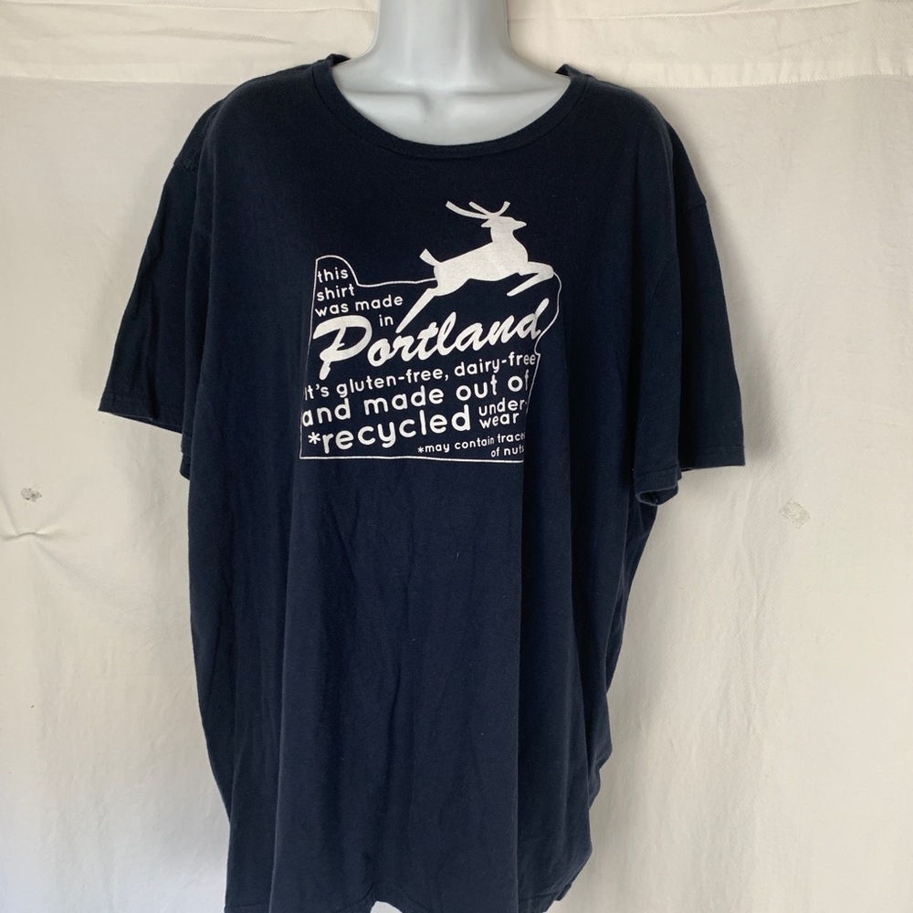 Portland Oregon gluten free organic tee shirt L